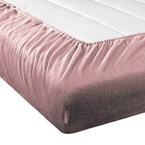 Drap-housse en flanelle Vindum Coton - Rose vieilli - 160 x 200 cm