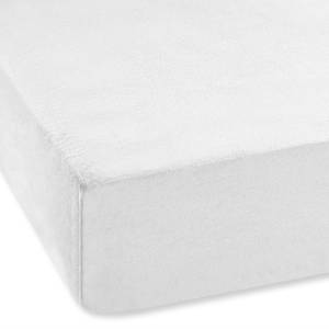 Drap-housse en flanelle Refibra Coton / Lyocell - Blanc - 100 x 200 cm