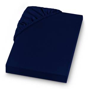 Drap-housse en flanelle Refibra Coton / Lyocell - Bleu foncé - 140 x 200 cm