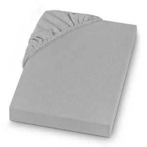 Drap-housse en flanelle Refibra Coton / Lyocell - Gris argenté - 140 x 200 cm