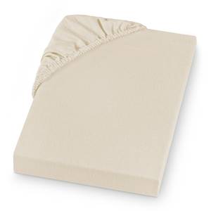 Drap-housse en flanelle Gots Coton certifié GOTS (Global Organic Textile Standard) - Beige - 90 x 200 cm