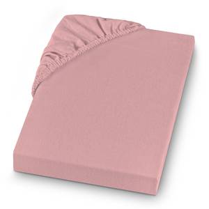 Drap-housse en flanelle Gots Coton certifié GOTS (Global Organic Textile Standard) - Rose vieilli - 180 x 200 cm