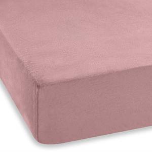 Drap-housse en flanelle Gots Coton certifié GOTS (Global Organic Textile Standard) - Rose vieilli - 180 x 200 cm