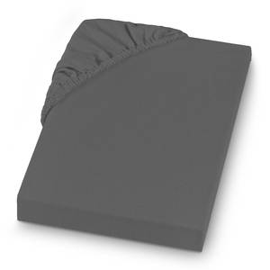 Drap-housse en flanelle Refibra Coton / Lyocell - Gris foncé - 180 x 200 cm
