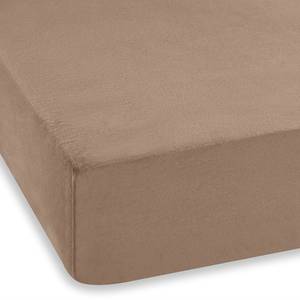 Drap-housse en flanelle Gots Coton certifié GOTS (Global Organic Textile Standard) - Taupe - 200 x 200 cm