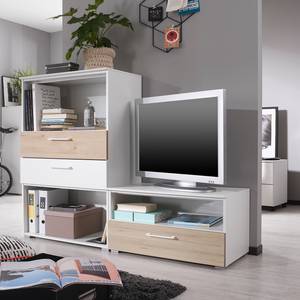 Meuble TV Fly Blanc / Noyer