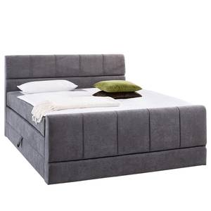 Boxspring Noris Grijs - Textiel - 181 x 113 x 213 cm