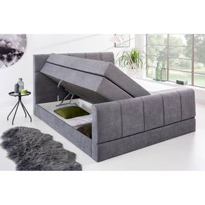 Boxspringbett Noris Grau - Textil - 181 x 113 x 213 cm