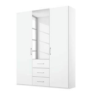 Armoire à portes battantes Fly II Blanc - Argenté