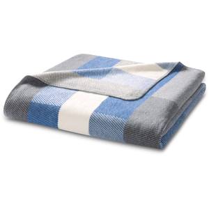 Wohndecke Interlocked Baumwolle / Polyester - Blau