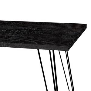 Schreibtisch Unieux Esche Schwarz Dekor - Breite: 120 cm - Schwarz