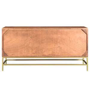 Sideboard Puyo Akazie massiv / Metall - Akazie / Gold