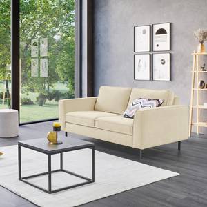 Sofa Monblanc (2-Sitzer) Webstoff - Webstoff Velia: Creme