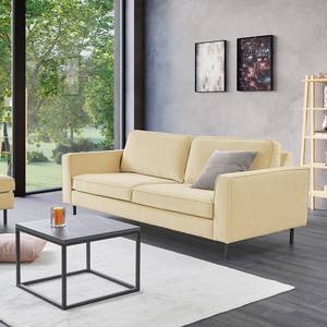 Sofa Monblanc (3-Sitzer) Webstoff - Webstoff Velia: Creme