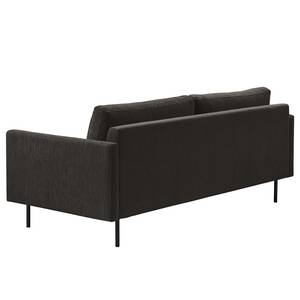 3-Sitzer Sofa LANDOS Webstoff - Webstoff Velia: Schwarz
