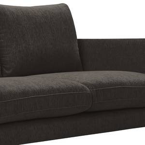 2-Sitzer Sofa LANDOS Webstoff - Webstoff Velia: Schwarz