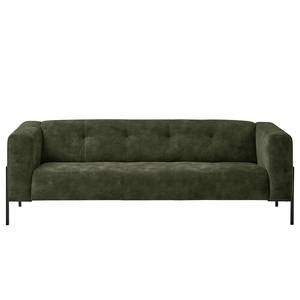 Sofa Vernioz (3-Sitzer) Webstoff - Samt Adela: Graubraun