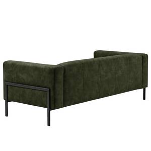 Sofa Vernioz (3-Sitzer) Webstoff - Samt Adela: Graubraun