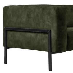 Sofa Vernioz (3-Sitzer) Webstoff - Samt Adela: Graubraun