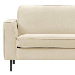 Ecksofa Monblanc Webstoff - Webstoff Velia: Creme - Ottomane davorstehend rechts