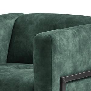 Fauteuil Vernioz geweven stof - Velours Adela: Grijs