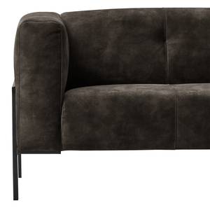 Sofa Vernioz (2-Sitzer) Webstoff - Samt Adela: Dunkelgrau