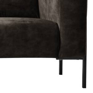 Sofa Vernioz (2-Sitzer) Webstoff - Samt Adela: Dunkelgrau