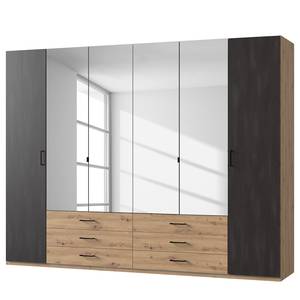 Draaideurkast Sulzbach Bruin - Grijs - Plaatmateriaal - 270 x 210 x 58 cm