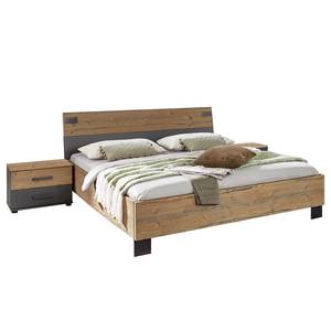 Bedframe Malmoe Zilverspar look/Grafietkleurig - 180 x 200cm