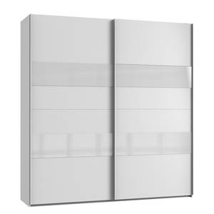 Armoire à portes coulissantes Altona 2 Blanc / Blanc brillant - 225 x 236 cm