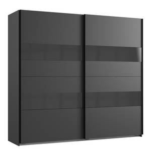 Schwebetürenschrank Altona II Hochglanz Grau / Graphit - 225 x 208 cm