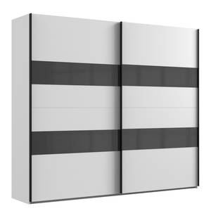 Zweefdeurkast Altona II Wit/hooglans grijs - 270 x 236 cm