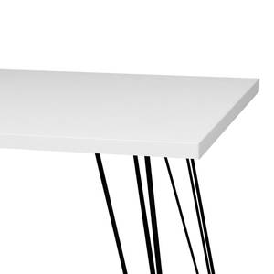 Bureau Unieux Mat wit - Breedte: 120 cm - Zwart