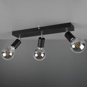 Plafondlamp Vannes ijzer - Zwart - Aantal lichtbronnen: 3