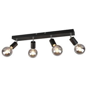 Plafondlamp Vannes ijzer - Zwart - Aantal lichtbronnen: 4