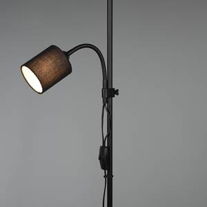 Lampadaire Owen Tissu mélangé / Fer - 1 ampoule - Noir
