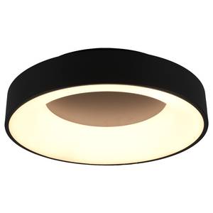 Plafonnier Girona Polyacrylique / Fer - 1 ampoule - Noir - Diamètre : 45 cm