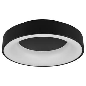 Plafonnier Girona Polyacrylique / Fer - 1 ampoule - Noir - Diamètre : 45 cm