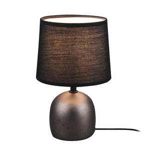 Lampe Malu Tissu mélangé / Céramique - 1 ampoule - Noir