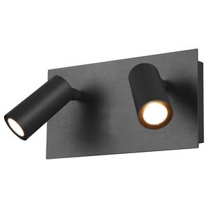 LED-wandlamp Tunga III aluminium - 2 lichtbronnen - Zwart