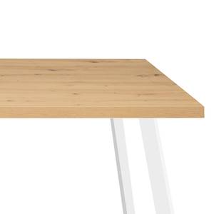 Bureau Unieux II Knoestige eikenhouten look - Breedte: 140 cm - Wit