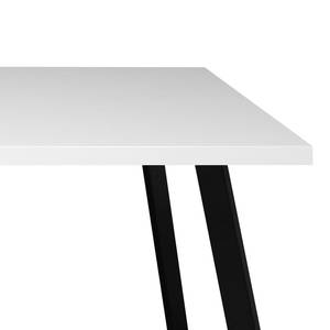 Scrivania Unieux II Bianco opaco - Larghezza: 160 cm - Nero