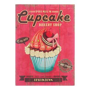 Schild Cupcake V Tanne - Rot