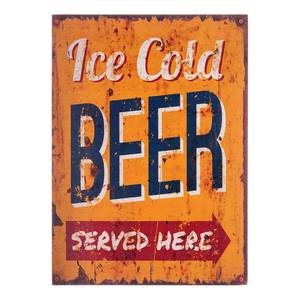 Schild Ice cold beer Tanne - Orange