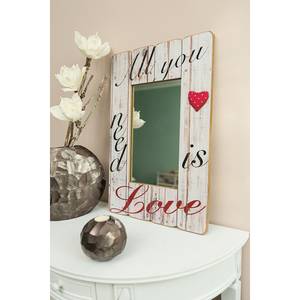 Miroir décoratif All you need is love Miroir en verre / Sapin - Blanc