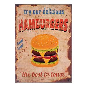 Panneau décoratif Hamburgers Fer - Beige