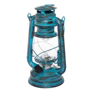 LED-lantaarn Teje transparant glas/ijzer - Antiek Blauw