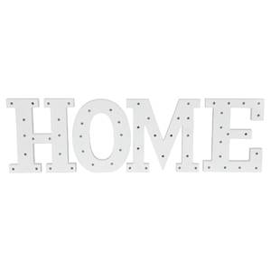 LED-Schriftzug Home Linn Eukalyptus - Antikweiß