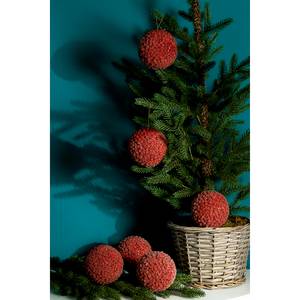 Kerstbal Hervanta (set van 6) polyetheen - rood