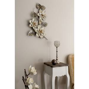 Wandbild Blumen II Eisen - Weiß